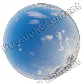 HDRi Skydome of Blue Clouded Sky 12K